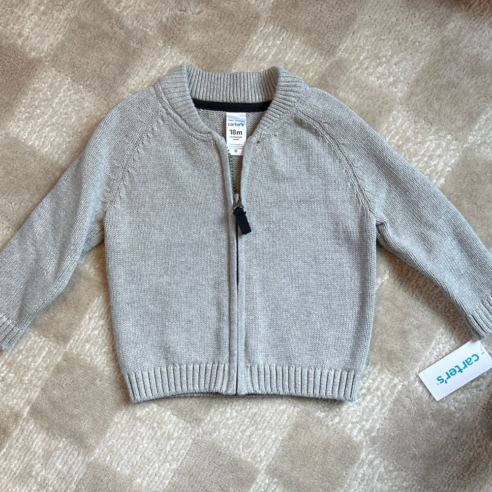 Carter's Light Gray Kids Sweater